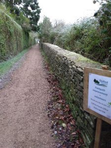 Public Rights of way path with sign